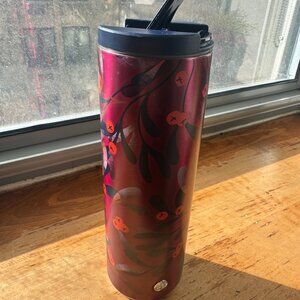 Starbucks Cranberry Winter Coffee Tumbler with Flip Lid 16 oz